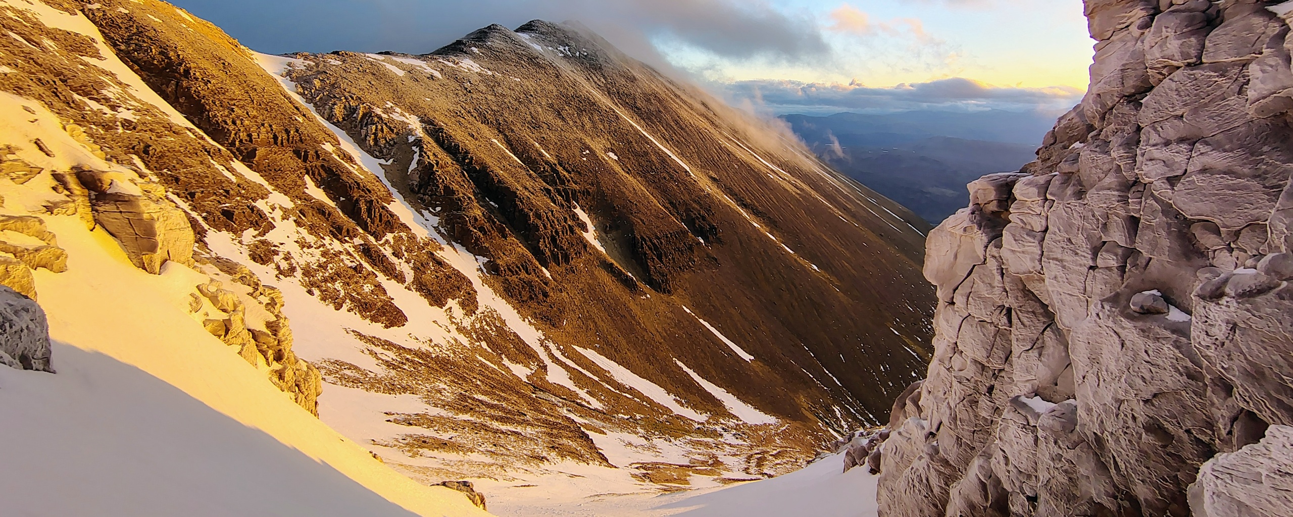 Beautiful Mountain View After Waking Up In A Snow Hole